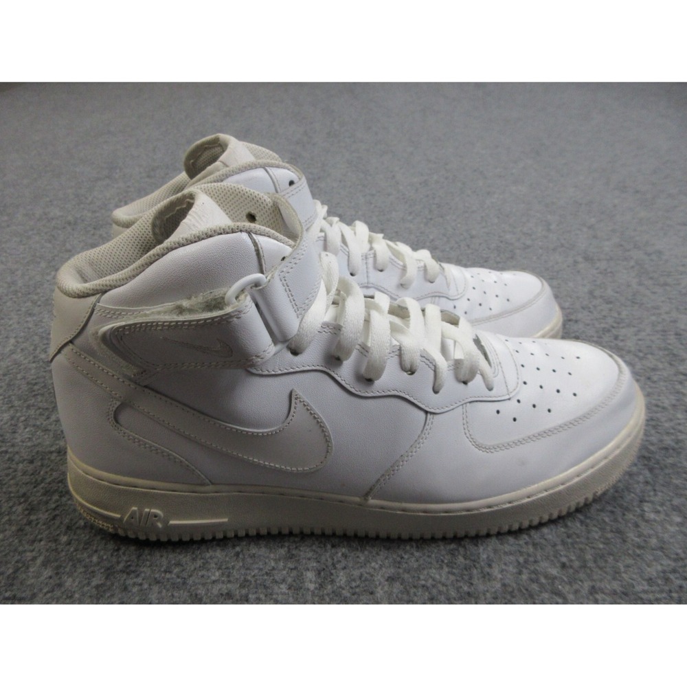 Nike Air Force 1 Mid 07 Shoes Mens Size 13 Triple White Sneakers 315123-111